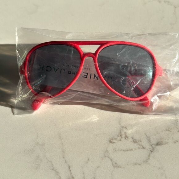 Janie and Jack Boy Matte Aviator Sunglasses in Tomato Red Size 4 & Up - Picture 2 of 2